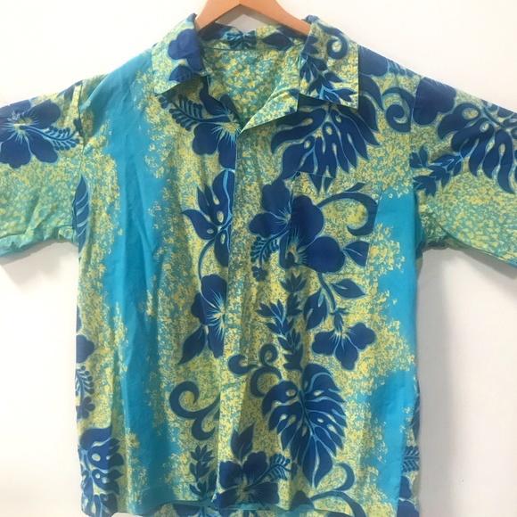 Vintage Hawaiian Shirt 1970s - psychedelic - Picture 1 of 5